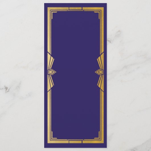 Menü Hochzeitsempfehlung Rustikal Art Déco der Mar Menükarte (Rückseite)