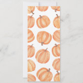 Menü Hochzeitsempfehlung Rustikale Pumpkin Fall Ca Einladung (Rückseite)