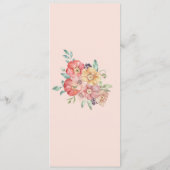 Menü Hochzeitsommer Florals Wasserfarbe Empfang Menükarte (Rückseite)