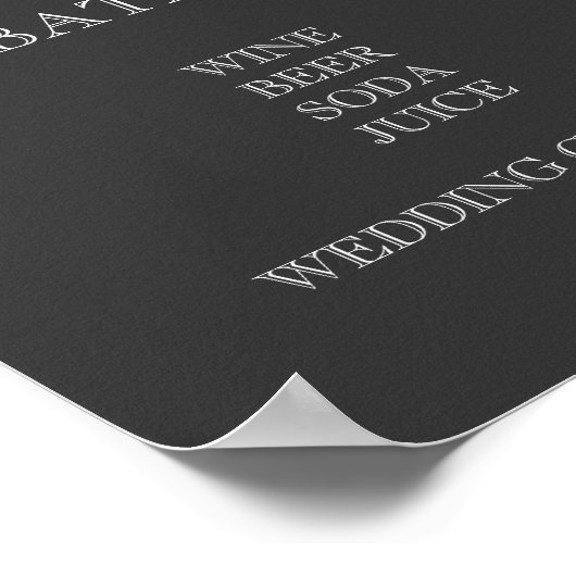 Menü "Hochzeitstag" Poster (Ecke)