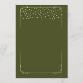 Menü "Hochzeitstisch" Menükarte (Rückseite)