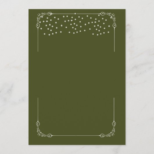 Menü "Hochzeitstisch" Menükarte (Rückseite)