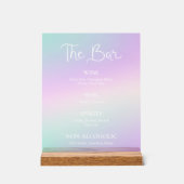 Menü "Holografisches Bar Acrylschild (Vorderseite)