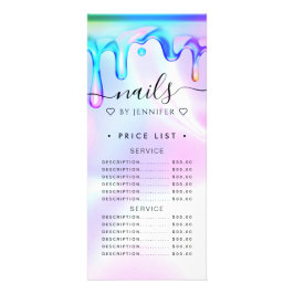 Menü "Holographic Tropfen Nails Price List Service