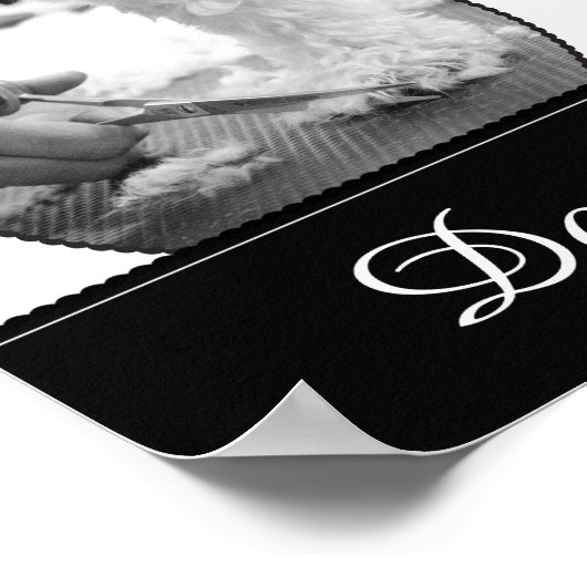 Menü "Hunde wachsen" - Wellness-Center personaliza Poster (Ecke)