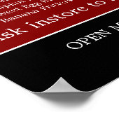 Menü im chinesischen Restaurant Poster (Ecke)