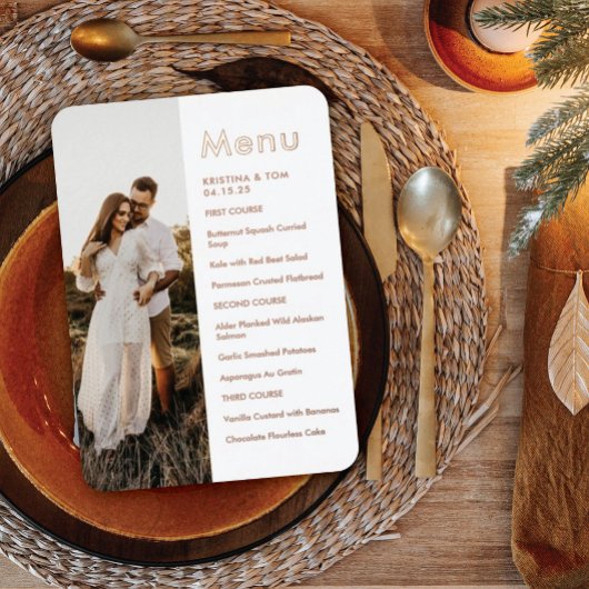 Menü im Foto Folieneinladung
