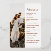 Menü im Foto Folieneinladung (Vorderseite)