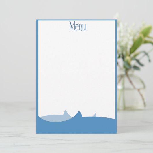 Menü im Meeresfrüchte-Restaurant (Stehend Vorderseite)