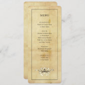 Menü im Vintagen Alter Distanzstil Einladung (Vorne/Hinten)