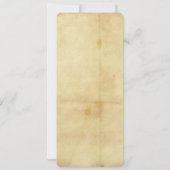 Menü im Vintagen Alter Distanzstil Einladung (Rückseite)