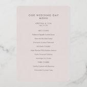 Menü im Vordergrund Foto Einladung (Rückseite)