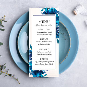 Menü "Indigo Floral Wedding"