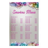 Menü "Iridescent Crystals Services" Poster (Vorderseite)