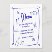 Menü "Italienisch Style Hand Drawing Scribble Part Menükarte (Vorderseite)