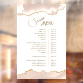 Menü "Ivory Blush Agate Services" Fensteraufkleber (Blatt 2)