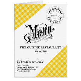 Menü-Karte des benutzerdefinierten lokalen Restaur