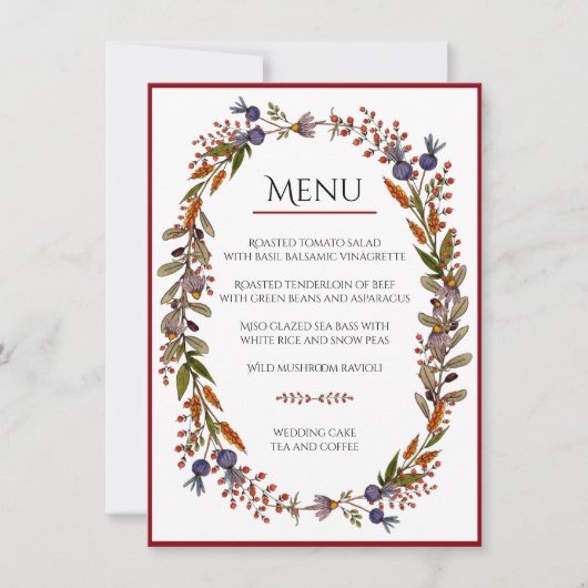 Menü-Karte des Herbstes Einladung (Vorderseite)