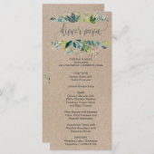 Menü-Karte des Kraft-Foliage Menükarte (Vorne/Hinten)