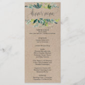 Menü-Karte des Kraft-Foliage Menükarte (Vorderseite)