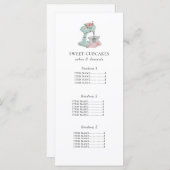 Menü-Karte des Kuchenmischers Menükarte (Vorne/Hinten)