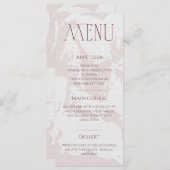 Menü-Karte des rosa Brautparty Menükarte (Vorne/Hinten)