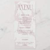 Menü-Karte des rosa Brautparty Menükarte (Vorderseite)