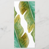 Menü-Karte des tropischen Bananenbodens Menükarte (Rückseite)