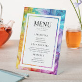 MENU-Karte Ethereal Bloom Sockelschild (In Situ)