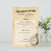 Menü-Karte für Abenteuer (Stehend Vorderseite)