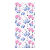 Menü-Karte für Aquarelle, Rosa und Blau-Hydrangeas Werbekarte (Hinten)