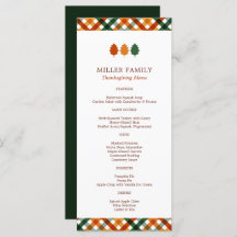 Menü-Karte für das Erntedank "Family Fall"