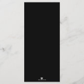 Menü-Karte für das Schwarz-Weiß-Hochzeitsessen Menükarte (Rückseite)