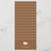 Menü-Karte für Elegante Hochzeiten im Herbst Menükarte (Rückseite)