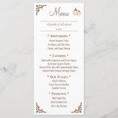 Menü-Karte für Elegante Hochzeiten im Herbst Menükarte (Vorderseite)