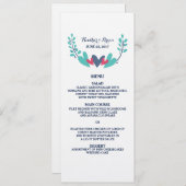 Menü-Karte für Herz und Reben Menükarte (Vorne/Hinten)