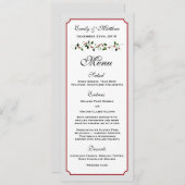 Menü-Karte für Hochzeiten im Dezember Einladung (Vorne/Hinten)