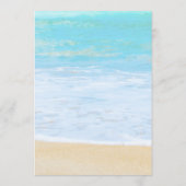 Menü-Karte für Hochzeiten im tropischen Sommer Bea Menükarte (Rückseite)