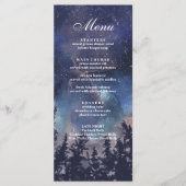 Menü-Karte für Hochzeiten in der Sternennacht Menükarte (Vorderseite)