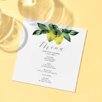 Menü-Karte für Hochzeiten Lemon und Amalfi Tile