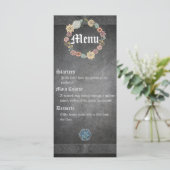 Menü-Karte für mittelalterliche keltische Hochzeit Menükarte (Stehend Vorderseite)