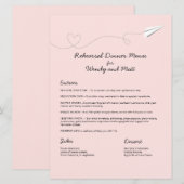 Menü-Karte für Papierflugzeuge Menükarte (Vorne/Hinten)