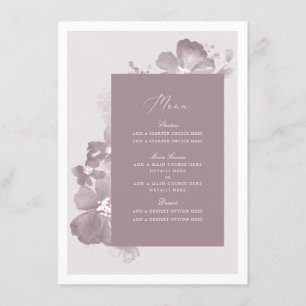 Menü-Karte für Wasserfarben Menükarte