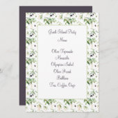 Menü-Karte für Wasserfarben und Folien Menükarte (Vorne/Hinten)