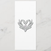 Menü-Karte für Weißes Flachbildschirm-Silberschwän Menükarte (Rückseite)