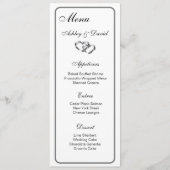 Menü-Karte für zwei Herz Menükarte (Vorderseite)