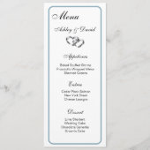 Menü-Karte für zwei Herz Menükarte (Vorderseite)