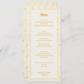 Menü-Karte "Gold und Weiß" Menükarte (Vorne/Hinten)