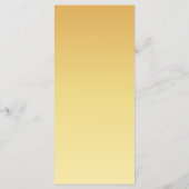 Menü-Karte - Goldene gelbe Blumen Menükarte (Rückseite)