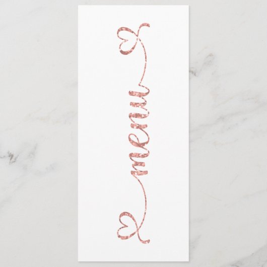 Menü Karte, Hochzeitsmenü, Abendessen, Mittagessen Menükarte (Rückseite)